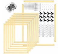 DoubleFill 6 Pack 16x20 Inch DIY Canvas Stretcher Bars Canvas Frame Wood Frames Kit Easy to Assemble for Prints, Posters, Oil Painting, Painting, Embroidery Stitch and Needlepoint Arts