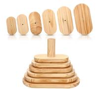 DoubleFill 6 Pack Pottery Molds 12" 11" 10" 9" 8" 7" Thickness 1" Plaster Molds Wood Pottery Tools with Handle for Ceramic Top Forms DIY Bowls Plate Dish Slump Press Art Making (Ellipse)