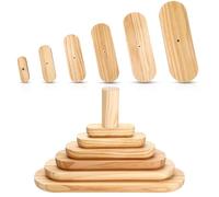 DoubleFill 6 Pack Pottery Molds 14.5 12.5 10.5 8.5 6.5 4.5 Thickness 1 Plaster Molds Wood Pottery Tools with Handle for Ceramic Top Forms DIY Bowls Plate Dish Slump Press Art Making (Ellipse)