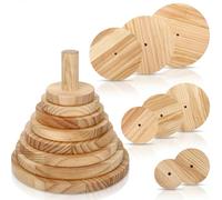 DoubleFill 6 Pack Pottery Molds 4.5'' 5.5'' 6.5'' 7.5'' 8.5'' 9.5'' 10.5'' 11.5'' Thickness 1'' Plaster Molds Wood Pottery Tools with Handle for Top Forms DIY Slump Press Art Making (Hemispherical)