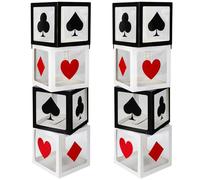 DoubleFill 8 Pcs Large Casino Dice Favor Boxes 12 x 12 x 12 Inch Casino Theme Party Decorations Vegas Jumbo Giant Dice Centerpieces Graduation Prom Birthday Party Supply