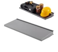 DoubleFill Heavy Duty Solid Shelf Steel Wall Mount Floating Shelf Holds 50 Lbs for Storing Grass Seeds, Fertilizer, Garden Tools, General Supplies (30 x 12 Inches)