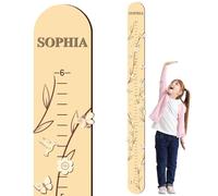 DoubleFill Kids Growth Chart for Wall 63 x 5.5 Inches Wood Height Wall Chart Height Measurement for Toddler Boy Girls Growth Measuring Ruler Tracker Room Wall Decor