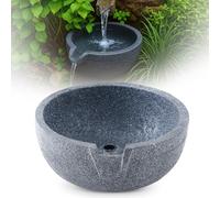 DoubleFill Spillway Bowl Outdoor Fountain Basin Kit, 13.7 Inch Dia (35 Cm) Water Fountain for Pond, Landscape, and Garden Water Features - Ideal for Garden and Pond Waterfall Spillway