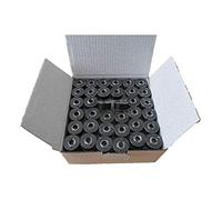 DOUBLELIN APB-40S2 Prewound Bobbins, Size A, Black, 144 pcs | Size A/Class15/SA156 plastic-sided, 40S/2 #60/34WT black for sewing & quilting; Compatible with Brother, Singer, Janome