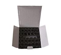 DOUBLELIN APB-75D2 Prewound Bobbins, Size A, Black, 144 pcs | Size A/Class15/SA156 plastic-sided, 75D/2 #120/60WT black filament for embroidery; Compatible with Brother, Janome, Babylock