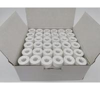 DOUBLELIN APW-40S2 Prewound Bobbins, Size A, White, 144 pcs | Size A/Class15/SA156 plastic-sided, 40S/2 #60/34WT white for sewing & quilting; Compatible with Brother, Singer, Janome