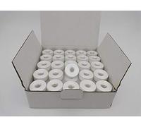 DOUBLELIN Perwound Bobbin, Size M, Style M, Jumbo Bobbin, Plastic Sided Type (60S/2, White)