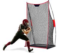 Doubleriver Football Kicking Net for Field Goals-4X7FT Practice Net, Durable Fiberglass Poles & Polyester Net for Quarterback, Punting and Kicking Training - Perfect for Backyard/Park/Team Drills