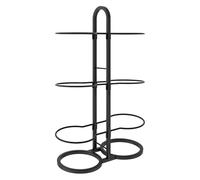 DoubleSided Vertical Ball Display Stand3Tier Metal Sports Ball Storage Rack for Basketball Soccer FootballDurable Black Holder for nizing Sports Equipment