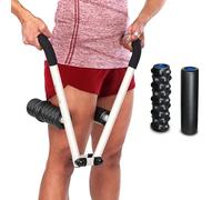 DoubleUP Roller Therapy Kit - White - Muscle Massager with Lever-Action Pressure Control and Quick-Change Rollers