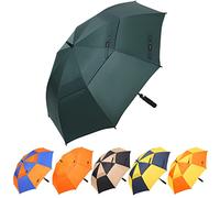 Doubwell Golf Umbrella 54/68 Inch Automatic Large Windproof Umbrella Oversized Stick Rain Umbrella For Man and Woman Can Shade For Golfer And Family (Blackish Green, 54 Inch)