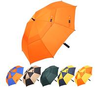 Doubwell Golf Umbrella 54/68 Inch Automatic Large Windproof Umbrella Oversized Stick Rain Umbrella For Man and Woman Can Shade For Golfer And Family (Orange, 54 Inch)