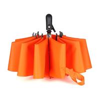Doubwell Inverted Umbrella 54 inch Large Windproof Umbrellas Auto Open And Close Compact Umbrella Reverse Umbrella, Folding Umbrella for Women Men, Travel Foldable Umbrella Oversize Cover (Orange)