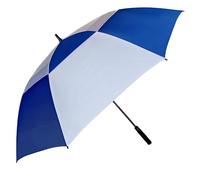 Doubwell Vented Golf Umbrella 54/62/68 Inch Automatic Extra Large Windproof Oversize Stick Rain Umbrellas For Man and Woman Can Shade For Golfer And Family (White/Royal Blue, 54 Inch)