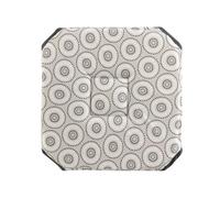 Douceur d intérieur Chair cushion GALETTE 4 RABATS 36 x 36 x 3.5 CM POLYESTER IMPRIME SALTO X2 in Grey One size