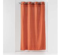 Douceur d intérieur Curtains, blinds RIDEAU A OEILLETS 135 x 240 CM COTON LAVE LINETTE TERRACOTTA in Orange 135x240 cm