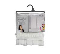 Douceur d 'Intérieur Doll Straight Striped Curtain Loops, Polyester, red, 160x60 cm