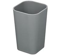 Douceur d’Intérieur Plastic Bathroom Toothbrush Holder, 7 x 7 x 11 cm anthracite