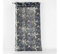 Douceur d'Intérieur, 140 x 280 cm Blue Sandblasted Printed Eyelet Curtains