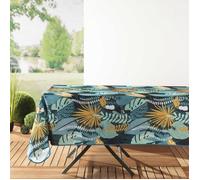 Douceur d intérieur Tablecloth NAPPE RECTANGLE 150 x 240 CM POLYESTER IMPRIME BRAZILIA MENTHE/V in Multicolour 150x240 cm