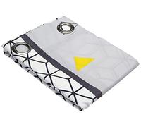 Douceur d’Intérieur yellow mix curtain with eyelets printed polyester 260 x 140 x 0.1 cm.