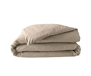 douceur d'intérieur, 100% Cotton Percale Sand Duvet Cover 260 x 240 cm