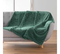 Douceur d'Intérieur, 125 x 150cm Mini Frosty Cedar Flannel Relief Plain Blanket