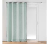 Douceur d'Intérieur, 140 x 240 cm Cloris Blue Woven Linen Look Eyelet Curtains