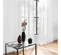 Douceur D'Interieur 140 x 240 cm Curtain Rings Voile Sable Lissea Blanc