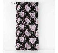 Douceur d'Interieur 140 x 240 cm Eyelet Curtain, Black