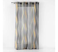 Douceur d'Interieur 140 x 240 cm Eyelet Curtain, Yellow