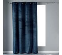 Douceur d'Interieur 140 x 240 cm Eyelet Curtains, Blue