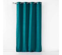 Douceur d'Interieur 140 x 240 cm Metal Eyelet Curtain, Blue