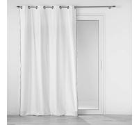 Douceur d'Intérieur 140 x 240 cm Recycled Cotton Plain Mistraline Eyelet Curtains White
