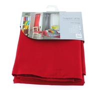 Douceur d'Interieur 140 x 250 cm Plain Polyester Essentiel Tablecloth, Rouge Red