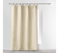 Douceur D'Interieur 140 x 260 cm 100 Percent Natural Polyester Curtain Loops Plain Polyester Essentiel