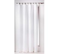 Douceur D'Interieur 140 x 260 cm Curtain Loops Plain Polyester Essentiel Blanc