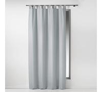 Douceur D'Interieur 140 x 260 cm Curtain Loops Plain Polyester Essentiel Gris