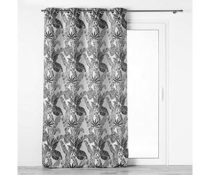 Douceur d'Interieur 140 x 260 cm Eyelet Curtain, Black