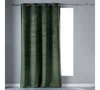 Douceur d'Interieur 140 x 280 cm Eyelet Curtains, Green