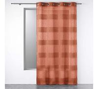 Douceur d'Interieur 140 x 280 cm Eyelet Curtains, Orange