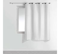 Douceur d'Intérieur 1609124 Curtains, Polyester, White, 140 x 180 cm