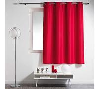 Douceur d'Intérieur 1609133 Curtains, Polyester, Red, 140 x 180 cm