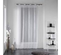Douceur d'Intérieur 1624701 Filiane Curtain with Eyelets Polyester White 140 x 240 cm