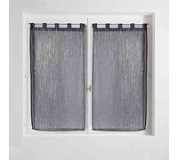 Douceur d'interieur 1626529 Pair, Polyester, Charcoal, 2 x 90 x 120 cm