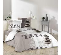 Douceur d'Intérieur 1641550 Zen Pebble Bedding Set 240 x 220 cm, Multicolored