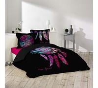 Douceur d'Intérieur 1642375 Bedding Set with Lucky Charm Design, 3-Piece Set, 42 Threads, Cotton, Multi-Colour, 200 x 200 cm