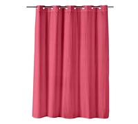 Douceur d'Intérieur, 180 x 200 cm Raspberry Microfibre Embossed Plain Dotty Shower Curtain with Eyelet