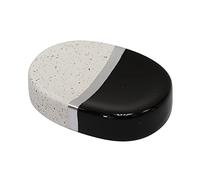 Douceur d'Intérieur 1801131 Soap Dish 11 x 8 x 2.6 cm Black